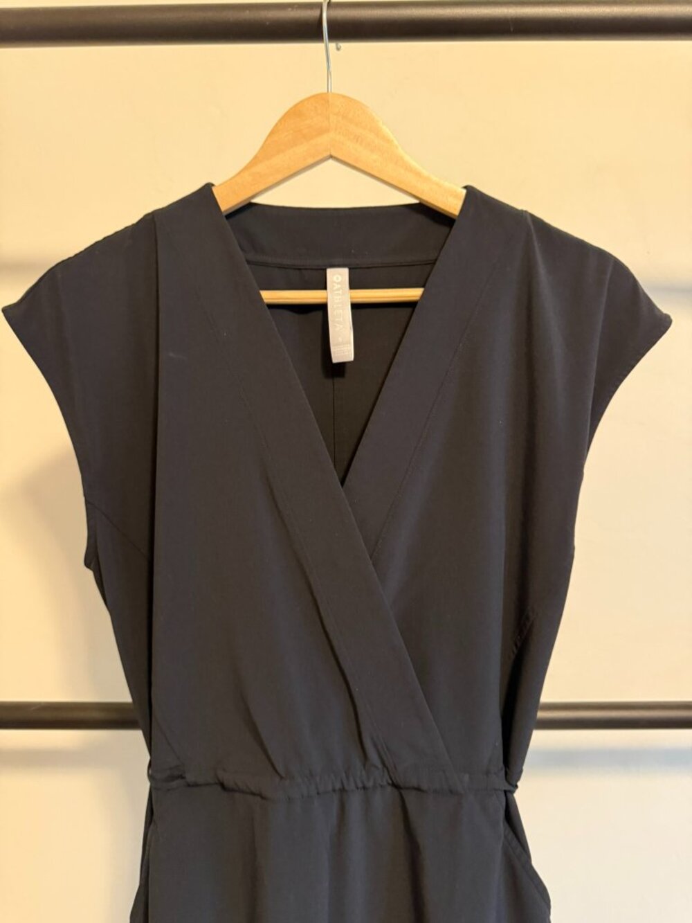 Athleta Marlow Featherweight Stretch Black Romper S - Picture 10 of 15